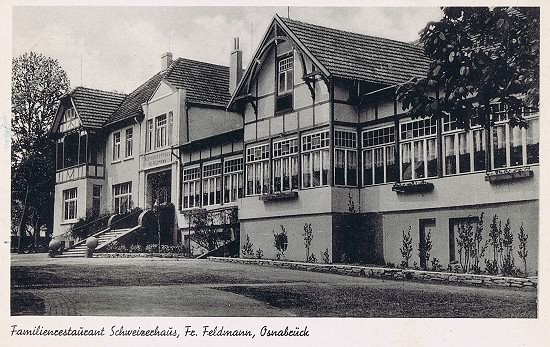 Historische Ansichtspostkarte vom ehemaligen Schweizerhaus, das 1976 zum  Hyde Park wurde.