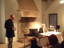 Günter Amendt bei einer Lesung im Steinsaal des Schlossmuseums Jever am 28.04.2008