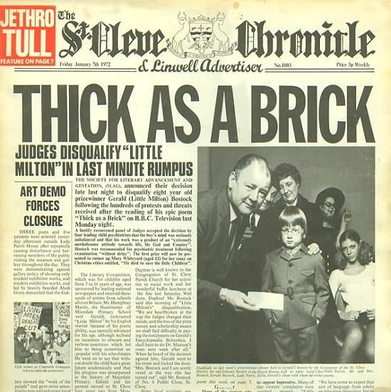 Jethro Tull - Thick As A Brick - Plattencover