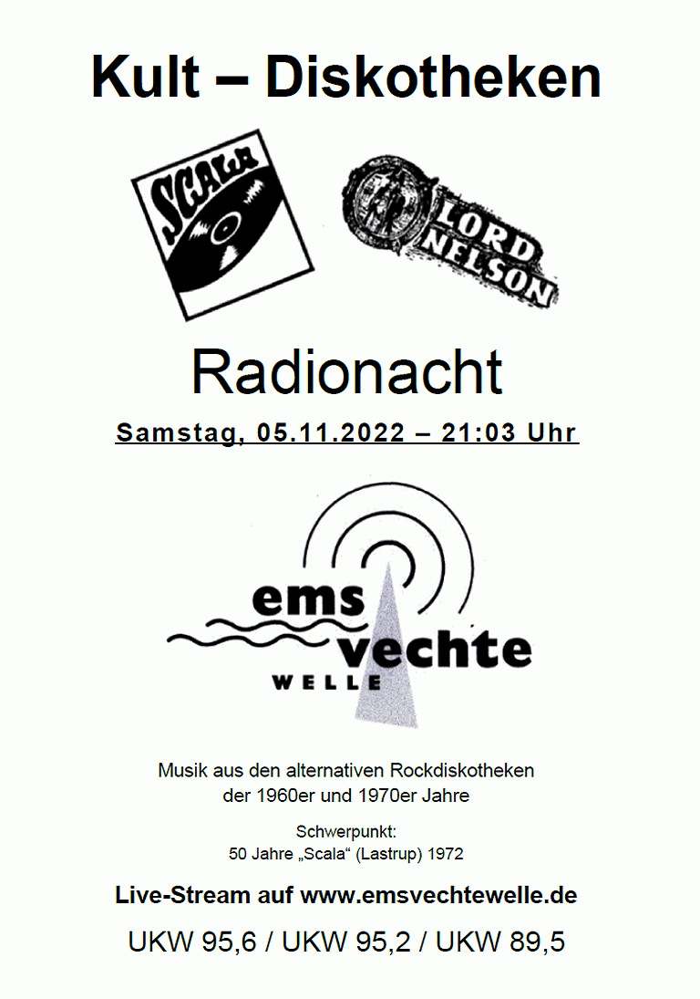 Kult-Diskotheken-Radionacht auf der Ems-Vechte-Welle