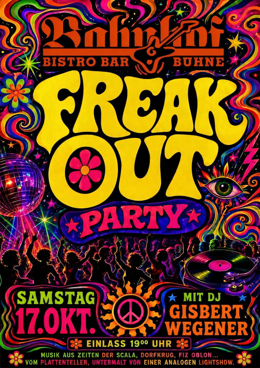 Freak-Out-Party im Kulturbahnhof Cloppenburg 17.10.2026